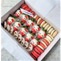 Macarons + Chocolate Dipped Strawberries Gift Box in Hello Kitty Theme